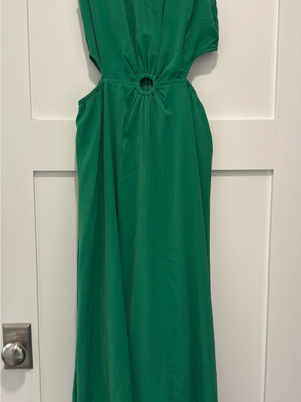 entro Green Maxi Dress with Ring-Waist Detail